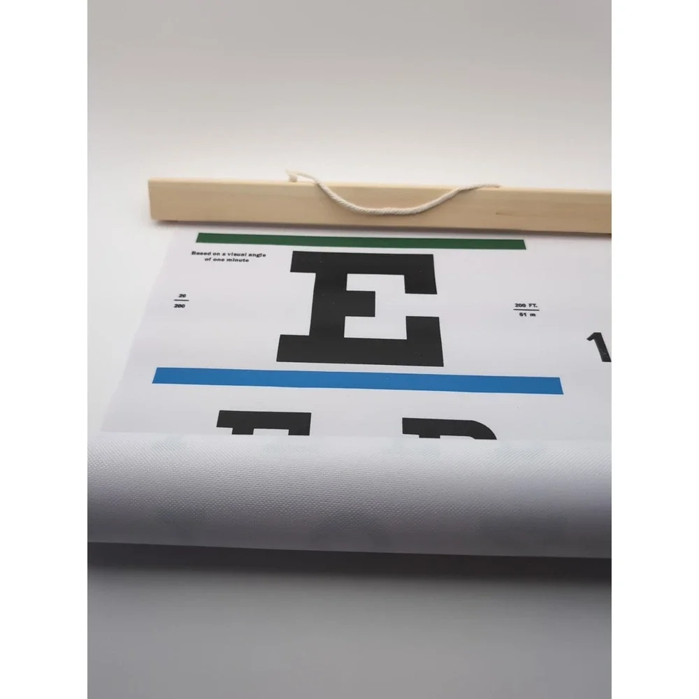 Eye Charts for Eye Exams 20 Feet Snellen Eye Chart with Wooden‎ Frame Chart Only